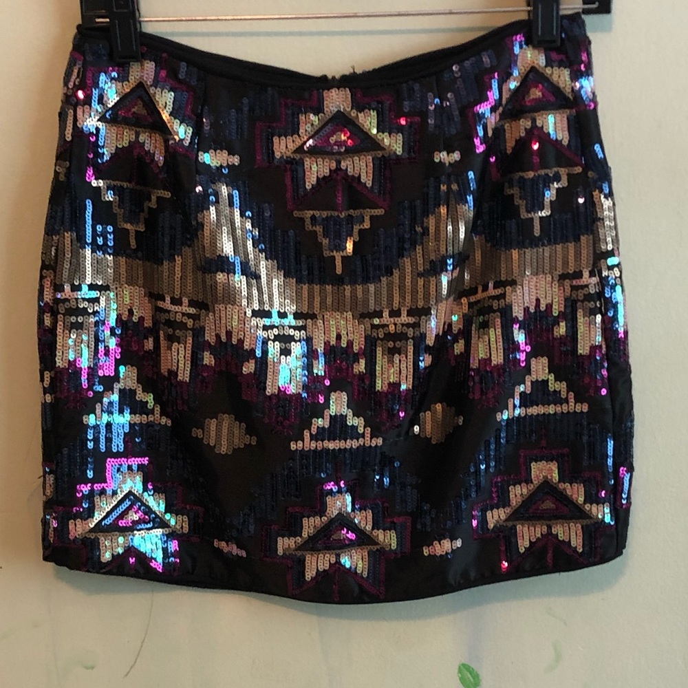 Sequin Mini Skirt | Aztec Vibes - Picture 1 of 3